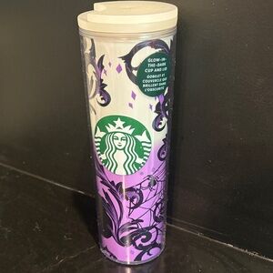 Starbucks Glow In The Dark White and Purple Tumbler